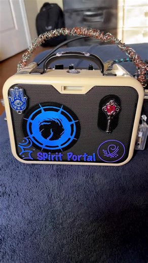 My new ITC (Instrumental Trans Communication) Spirit Portal device! It is known as the Sweeping Spirit Portal SP-1 made by GotchaGhost! It has a built in Spirit box and can be used with apps and your own spirit box. It uses a reverb pedal for a effect and noise reducer to cut out static white noise so you only hear possible spirit voices clearer. I personally added copper wiring as it seems to be a good Conductor for spirit along with some crystals I added to it. I have to say while having this 