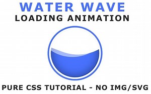 纯css制作水波加载动画