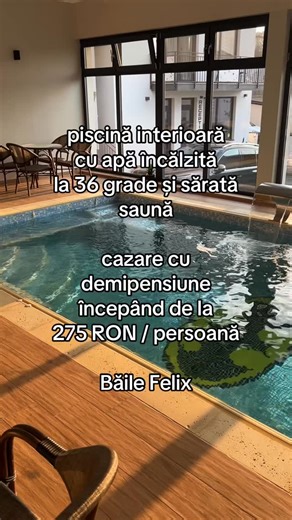 Piscină interioară cu apă încălzită, vibe relaxant și aer de vacanță chiar și când afară e frig 💦☁️ Perfect pentru weekenduri cozy, apusuri lente și dimineți leneșe cu cafeaua în mână ☕💛 #travel #pool #hotel #viral #trending #sauna #spa #lifestyle | Complex Monaco