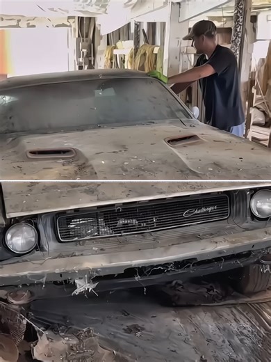 Satisfying Tire Wash on an Old Challenger