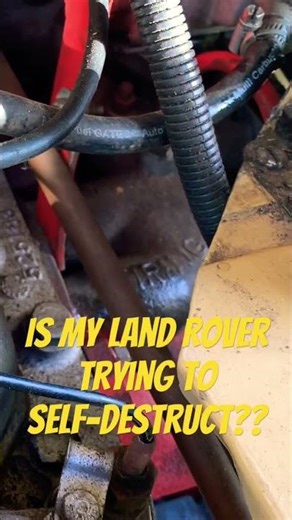 Fuel line over the exhaust manifold, that sounds like a good idea?! Land Rover Series 2A #landrover