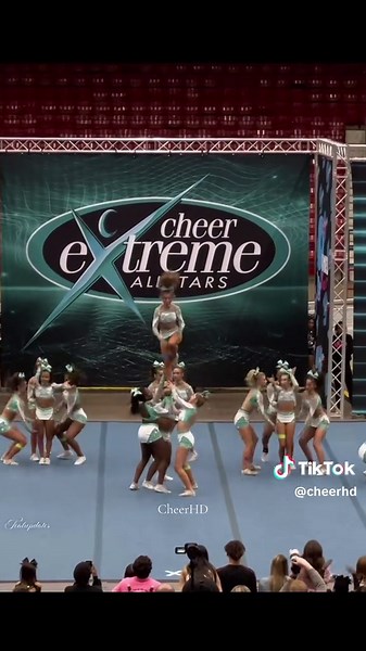 Some changes I noticed in senior elites routine! #cheer #cheerleader #cheertok #cheerleading #cheersquad #athlete #sport #cea #cheerextreme #seniorelite
