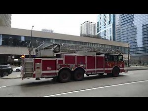 Chicago FD Engine 13 and Truck 6 go on a run