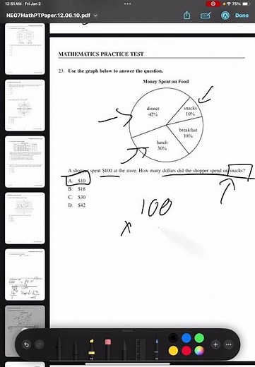 Finding Percentages in a Graph | 7th Grade Math Made Easy