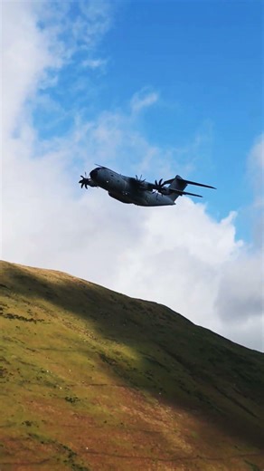 RAF Airbus A400M low in the Mach Loop