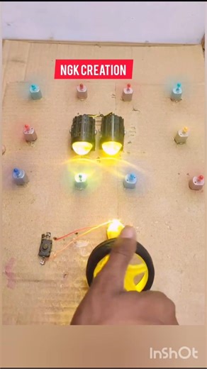 DC Motor से LED Light Glow ⚡ Amazing DIY Experiment #shorts