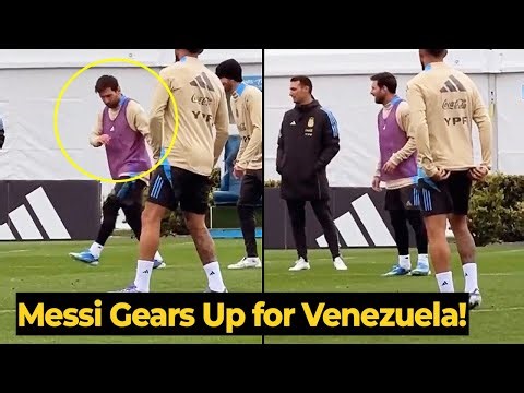 🔥Messi begins his first training with Argentina in Miami ahead the match against Venezuela