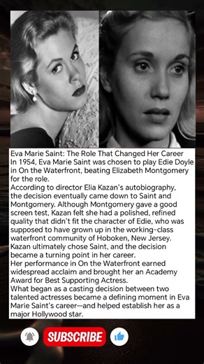 Eva Marie Saint: The Role That Changed Her Career