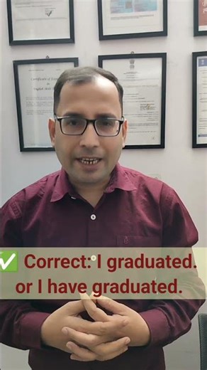 ✅ “I Graduated” vs “I Have Completed My Graduation” – Common English Mistake Explained🔥🔥🔥🔥⚡⚡