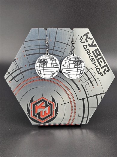 Death Star Acrylic Earrings | Star Wars Jewelry | Acrylic Geometric Dangle | Surgical Steel Hypoallergenic - Etsy