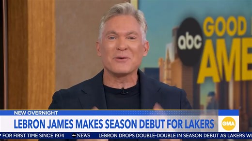LeBron James made his season debut Tuesday night, becoming the first NBA player to suit up for 23 seasons. Sam Champion reports. | Good Morning America