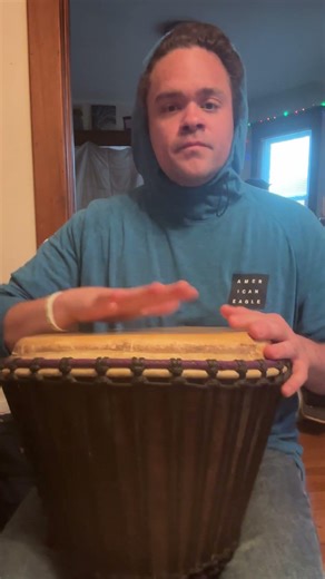 A Djack & his Djembe with the classic rhythm hand over hand! #percussion #percussionist #drum