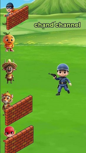 lalu dimanakah penjahatnya?tulis d kolom komentar ya teman-teman😀#cartoon #funny #shorts