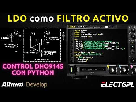 LDO como Filtro Activo | Ensayo Automatizado Python y Rigol DHO914S | Sponsor Altium Develop