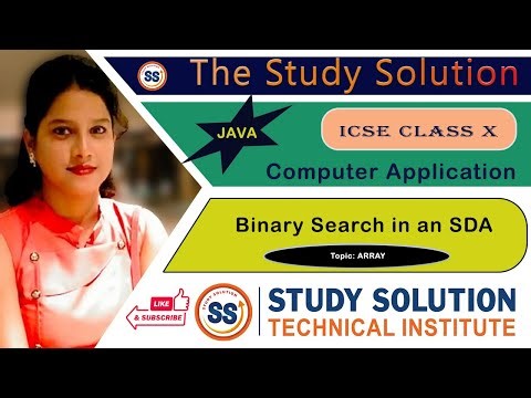 Binary Search in Java | ICSE Class 10 | Single Dimensional Array | Java Programs for Beginners