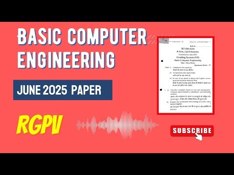Basic Computer Engineering (Bce) Rgpv Question paper B. tech 1stYear