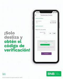 Transaccionar desde tu App Móvil es mucho más fácil con el nuevo BNB Pass, solo debes deslizar y el código de verificación se copiará automáticamente. Te enseñamos a habilitar el BNB Pass en este tutorial: https://bit.ly/31BvLW0 #BNB #Unmundocomotú | Banco Nacional de Bolivia S.A.