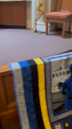 Hand made quilts that displayed the various arms of the military. | Lebanon First UMC, Illinois