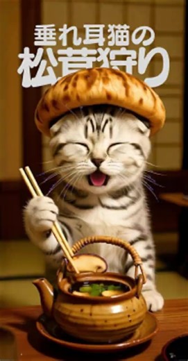 [Everyday Life of a Floppy-Eared Cat] Matsutake Hunting 🐾 #cat #kitten #cute #funny #cats