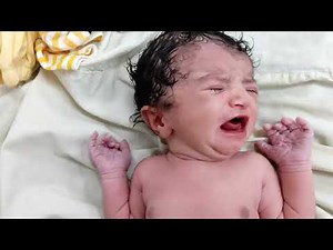 Extra Long Eyelashes and Beautiful most Newborn Baby after birth