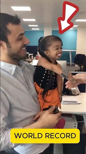 World’s Shortest Woman Jyoti Amge arrives at Guinness World Records HQ 🥰