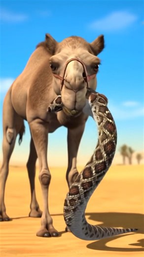 Camel Eats Snake 😱 #facts