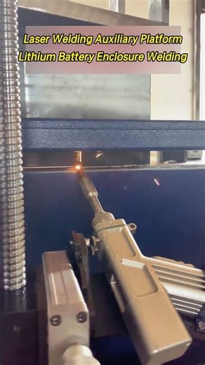 Laser Welding Auxiliary PlatformLithium Battery Enclosure Welding #Factory #Automationequipment