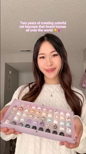 The kitty collection grows 🐱⌨️ #shortvideo #keycap #resinart #kawaii #handmade #smallbusiness