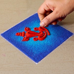 454K views · 10K reactions | Satisfying Video | Easy Color Rangoli For Ganesh Festival | Satisfying Rangoli Video | MultiColored Rangoli | Relaxing Video | #Rangoli #RangoliDesigns #ColorRangoli #SatisfyingVideo #RelaxingVideo #SandArt #GaneshRangoli #VinayakaChavithi | Awesome Rangoli | Facebook