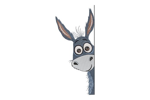 Peeking Donkey Embroidery Design, Funny Animal File | Mule Pattern, Machine Embroidery - Etsy