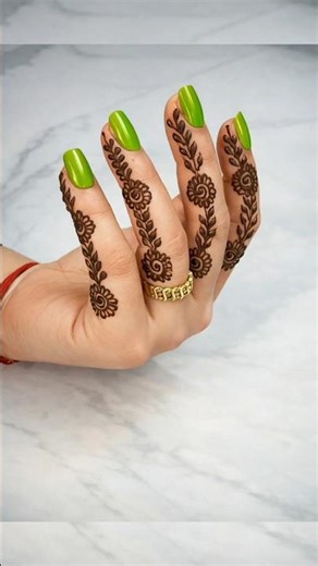 #simple finger😍 mehndi design #mehndi #fingermehndi #henna #shortsvideo #easymehndidesign
