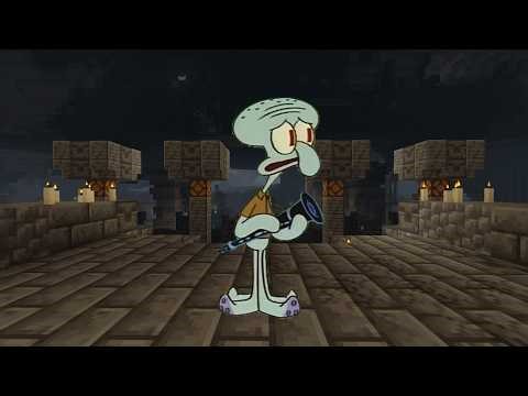 Squidward finds an ancient city in Minecraft