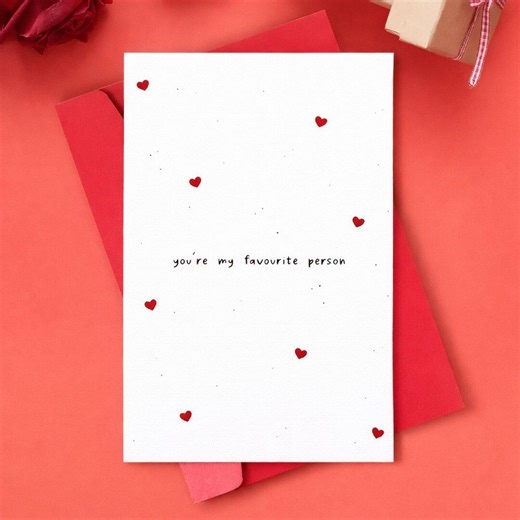 Minimalist Favourite Person Anniversary Card, Simple Valentines Card for Him or Her - Etsy