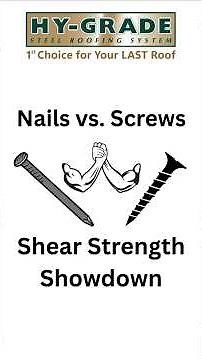 Nails vs Screws Shear Strength Showdown #engineering #constructiontips #metalroofing #roofing #diy