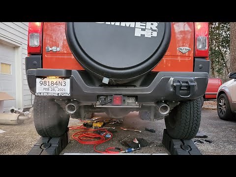 How To - Hummer H3 Alpha Exhaust Remove & Replace Install - Magnaflow 16832 Street DIY