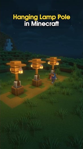 Minecraft Hanging Lamp Pole 🔥