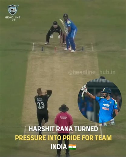 Headline_Hub.in on Instagram: "Brave knock in a tough chase 🇮🇳 For real moments that make India proud 🤍 . Disclaimer: This post is shared for informational/entertainment purposes. All credits go to the original owner. DM for credit or removal. . #india #viratkohli #harshitrana #cricket"