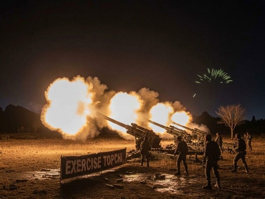 Booming guns, hovering drones: Army's Regiment of Artillery puts up spectacular show of firepower