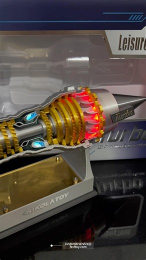 Turbofan engine with gold battery #engine #3dprinting #model #turbofan