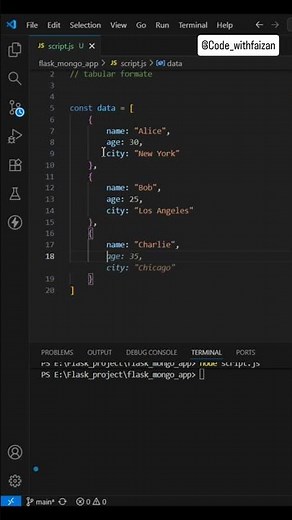 data show in tabular using javascript #tabular #javascript