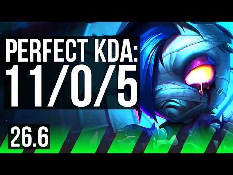 AMUMU vs NASUS (JGL) | Perfect KDA: 11/0/5 | NA Master | 26.6