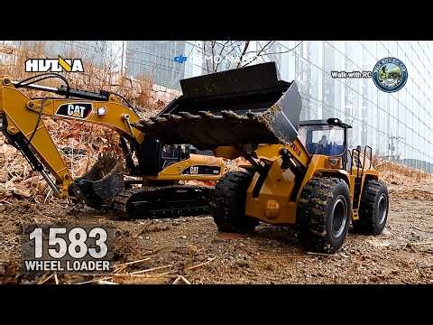 HUINA 1583 Wheel Loader in Action!