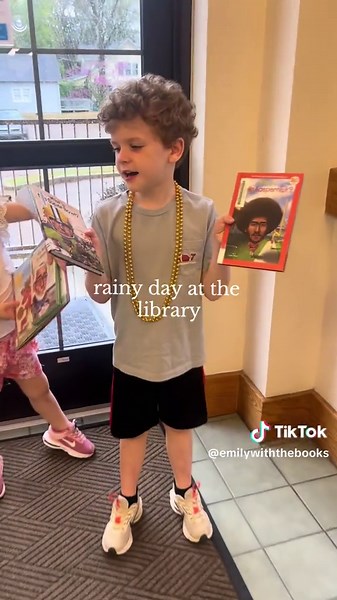 What better way to spend a rainy day on spring break? #books #publiclibrary #raisingreaders