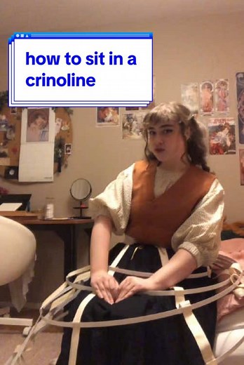 How to Sit Comfortably in a Crinoline Dress