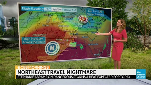 3.1K views · 26 reactions | More than 2,000 flights were canceled across the U.S. due to severe weather over the weekend — and the potential for storms and brutal high temperatures will last throughout the week, says The Weather Channel's Stephanie Abrams. | CBS Mornings | Facebook