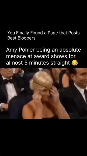 The Best Bloopers on Instagram: "Amy Poehler is a beloved comedian, actress, writer, and producer known for her quick wit, infectious energy, and trailblazing work in comedy. From her hilarious “Saturday Night Live” sketches to her iconic role as Leslie Knope on Parks and Recreation, Poehler has become a staple of Hollywood humor and empowerment. At award shows, she always brings her signature charm—whether she’s hosting with Tina Fey, presenting with perfect comedic timing, or lighting up the r