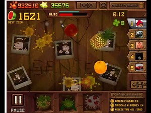 fruit ninja frenzy record!! 2360 points with cheat engine!!