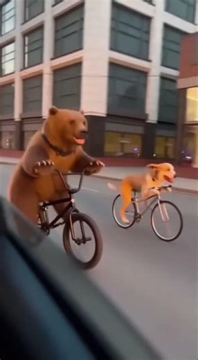 Cinematic Bear on a Bike 🐻 | Too Real