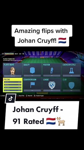 Johan Cruyff Mid Icon Pack FIFA 22 - Trading Tips and Profit Strategies!
