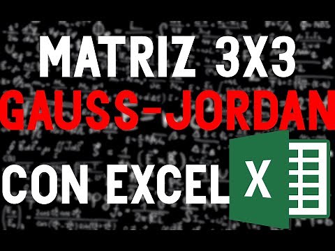 Como resolver matriz 3x3 con Excel. (Gauss-Jordan)
